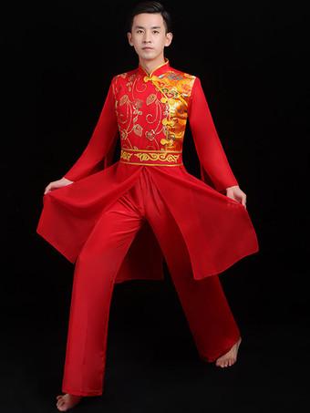 Costumes Chinois Costume De Danse Du Dragon Rouge Costumes De