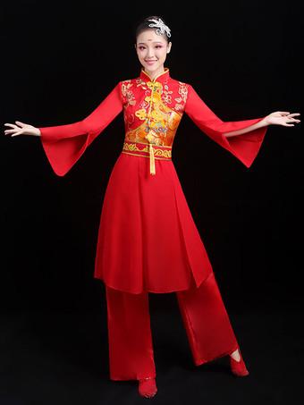 Costumes Chinois Costume De Danse Du Dragon Rouge Costumes De