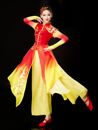 女性の中国の伝統的なダンス衣装カーニバルの休日の衣装