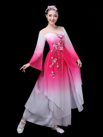 中国の伝統的なダンスの休日カーニバル衣装2ピース衣装