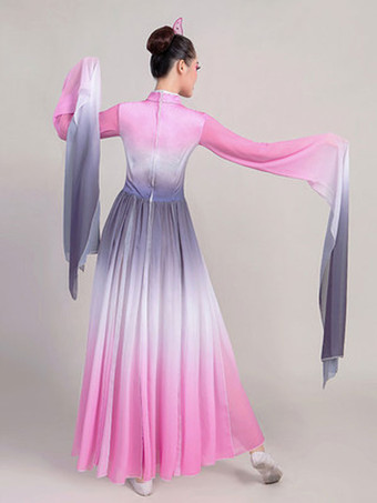 伝統的な中国のダンス衣装ピンクホリデーカーニバル衣装