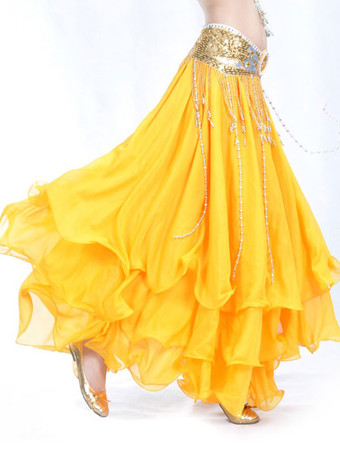 イエローロイヤルブルー ベリーダンス衣装 大人用 社交ダンス衣装 ポリエステル 女性用 セクシー ベリーダンス ベリーダンサー ロングスカート コスチューム