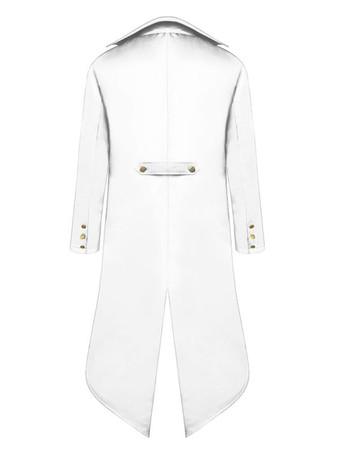 男のためのレトロな衣装ハイローコートボタンアップヴィンテージタキシード バーガンディ