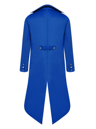 男のためのレトロな衣装ハイローコートボタンアップヴィンテージタキシード バーガンディ