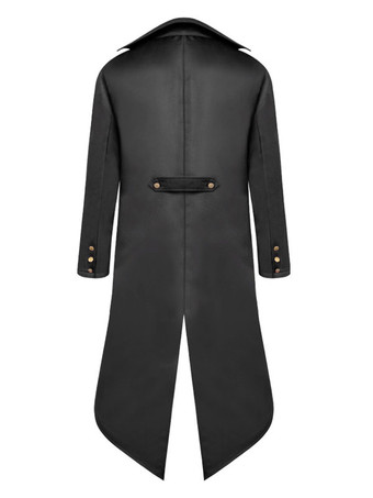 男のためのレトロな衣装ハイローコートボタンアップヴィンテージタキシード バーガンディ