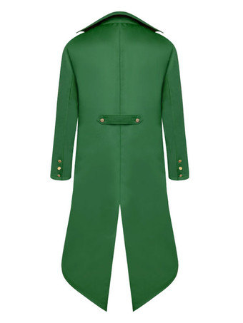 男のためのレトロな衣装ハイローコートボタンアップヴィンテージタキシード バーガンディ