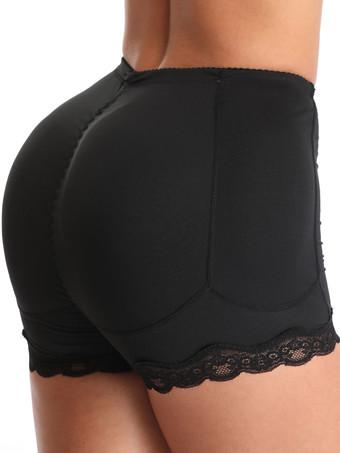 Lingerie Shapewear Black 1 Piece Zipper Ruffles Control Panties -  Milanoo.com