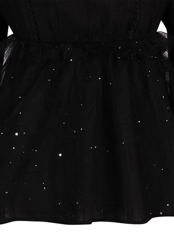 ゴシックロリータブラウスブラックロリータトップ長袖レースロリータシャツ