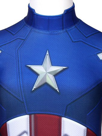 キッドアメリカンキャプテンコスプレ全身タイツスティーブロジャースコスプレジャンプスーツ