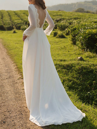 Vestido de novia de boho,vestido de novia bohemio online 