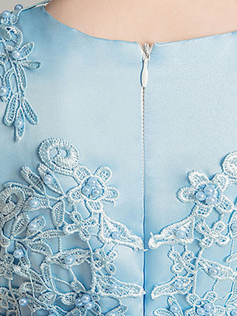 Robes cortège enfant col rond brodé en dentelles longueur de cheville Robe fille de fleur