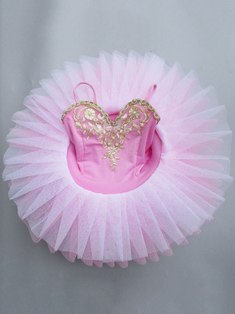 バレエ レオタード バレエ衣装 ピンク ライクラ・スパンデックス パフォーマンス バレリーナ 2カラーブロック ダンス衣装　コスチューム