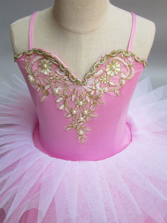 バレエ レオタード バレエ衣装 ピンク ライクラ・スパンデックス パフォーマンス バレリーナ 2カラーブロック ダンス衣装　コスチューム