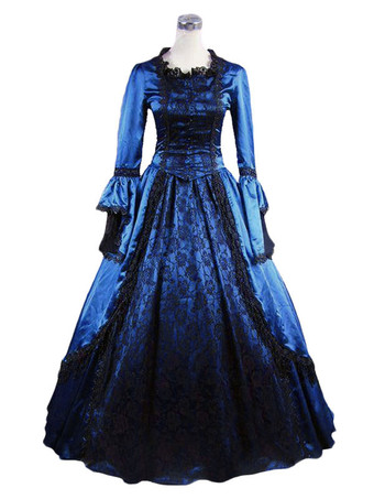 blue victorian style dresses