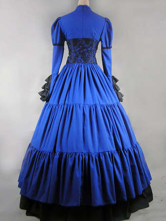 中世 ドレス プラスサイズ 女性用 プリンセス 貴族ドレス ブラック 長袖 ヴィクトリア風 卒業パーティー レトロ ヨーロッパ 宮廷風 中世 ドレス・貴族ドレス