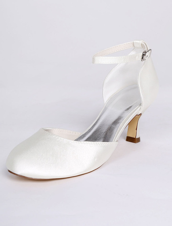 Fabelhafte Anlässe Schuhe 2023 Brautschuhe Ivory mit Fesselriemchen und Stilettos Hochzeitsschuhe