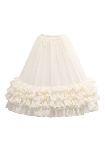 シフォンロリータスカートボウフリルホワイトLolitapetticoat