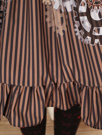 甘いロリータスカート　2025　ブラック　ウィンターギアード　スチームパンクSKロリータスカート　アイドル衣装