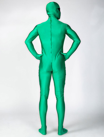モンスター全身タイツ ハロウィン 全身タイツ　グリーン　ピュア　単色　透明人間　ニンジャ　舞台　演劇　仮装　変装　パーティー衣装　イベント　宴会　コスチューム