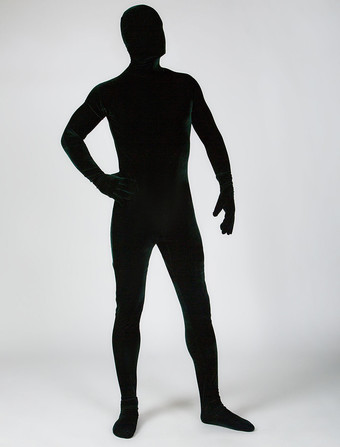 透明人間コスチューム 全身タイツ パープル ベルベット 絹 シルク透明 ゼンタイスーツ フルボディ 男女兼用 ユニセックス 大人用 変装パーティー　宴会 歓送迎会 クリスマス ハロウィン 忘年会 余興 誕生日 仮装 ハロウィン