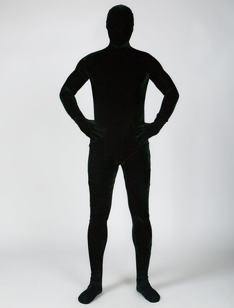 透明人間コスチューム 全身タイツ パープル ベルベット 絹 シルク透明 ゼンタイスーツ フルボディ 男女兼用 ユニセックス 大人用 変装パーティー　宴会 歓送迎会 クリスマス ハロウィン 忘年会 余興 誕生日 仮装 ハロウィン