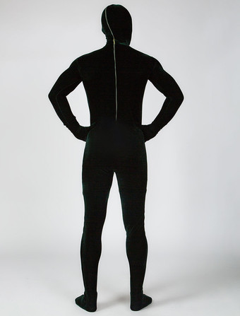 透明人間コスチューム 全身タイツ パープル ベルベット 絹 シルク透明 ゼンタイスーツ フルボディ 男女兼用 ユニセックス 大人用 変装パーティー　宴会 歓送迎会 クリスマス ハロウィン 忘年会 余興 誕生日 仮装 ハロウィン