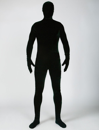 透明人間コスチューム 全身タイツ パープル ベルベット 絹 シルク透明 ゼンタイスーツ フルボディ 男女兼用 ユニセックス 大人用 変装パーティー　宴会 歓送迎会 クリスマス ハロウィン 忘年会 余興 誕生日 仮装 ハロウィン