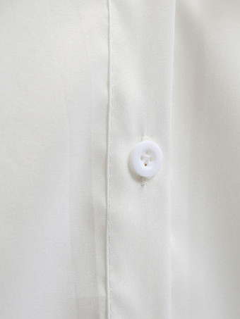 ロリータブラウス 甘い レースシフォン ロリータブラウス 長袖 無地 ホワイト