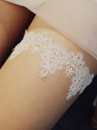 Bridal Wedding Garter Warm White Lace Lace Wedding Garters