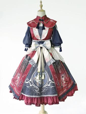 Vestito da principessa lolita stampato in turchia spagnola vintage