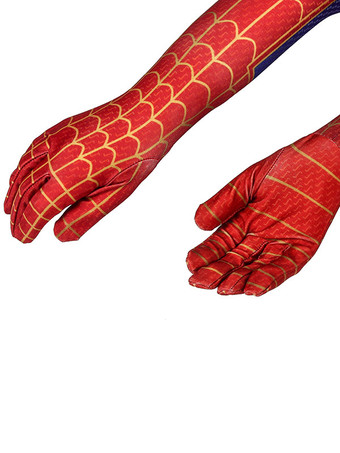 マーベルコミックスパイダーマンイントゥザスパイダーバースキッズコスプレジャンプスーツチュールレッドフィルムライクラスパンデックスマーベルコミックコスプレコスチューム