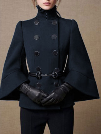 Femmes poncho Noir/Coloré strickcape veste gewerbekapital-Taille manteau 