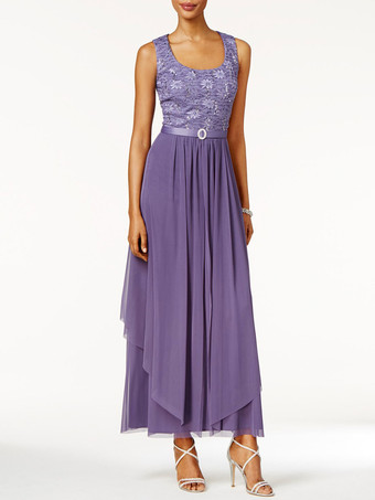 花嫁のドレスの母2個ラインレース足首の長さのウェディングゲストドレス