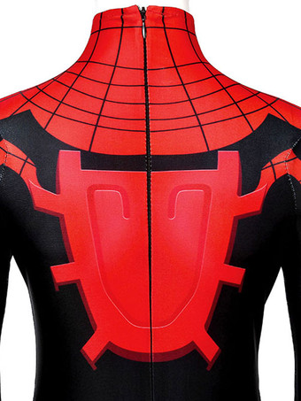 スーペリア スパイダーマン ブラック レッド コスプレ ジャンプスーツ ライクラスパンデックス マーベルコミック コスチューム