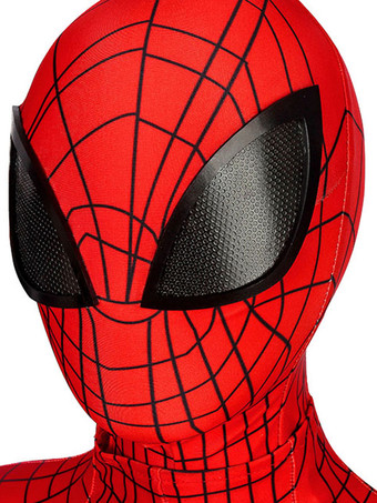 スーペリア スパイダーマン ブラック レッド コスプレ ジャンプスーツ ライクラスパンデックス マーベルコミック コスチューム