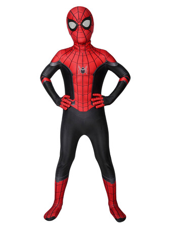 Marvel Comics Spider Man: Far From Home Cosplay Peter Parker Kid Lycra Spandex Cosplay Jumpsuit