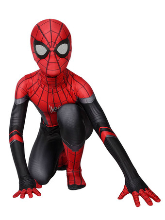 マーベルコミックスパイダーマン：ファーフロムホームコスプレピーターパーカーキッドライクラスパンデックスコスプレジャンプスーツ