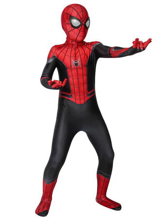 マーベルコミックスパイダーマン：ファーフロムホームコスプレピーターパーカーキッドライクラスパンデックスコスプレジャンプスーツ