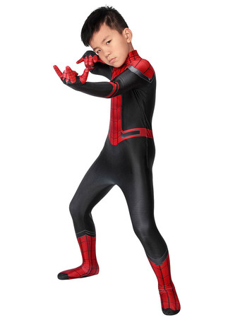 マーベルコミックスパイダーマン：ファーフロムホームコスプレピーターパーカーキッドライクラスパンデックスコスプレジャンプスーツ