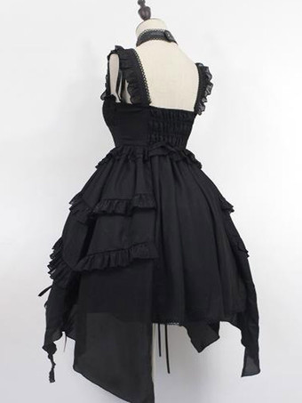   ゴシックロリータJSKドレスレースフリルロリータジャンパースカート