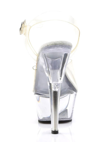 女性のためのセクシーなサンダルPUレザーのぞき見つま先のモンクストラップのセクシーな靴 ポールダンスシューズ