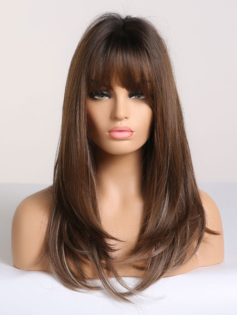 前髪/フリンジレーヨンシックなレイヤードショート合成ウィッグウィッグ