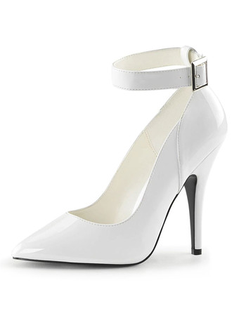 女性のハイヒールスリッポンポインテッドトゥスチレットヒールスパンコールセクシーヴィンテージアンクルストラップパンプス