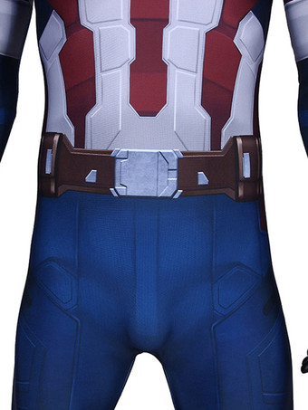 マーベルコミックマーベルのアベンジャーズキャプテンアメリカコスプレコスチュームフィルムライクラスパンデックスキャットスーツ