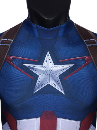 マーベルコミックマーベルのアベンジャーズキャプテンアメリカコスプレコスチュームフィルムライクラスパンデックスキャットスーツ