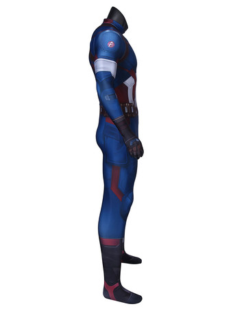 マーベルコミックマーベルのアベンジャーズキャプテンアメリカコスプレコスチュームフィルムライクラスパンデックスキャットスーツ