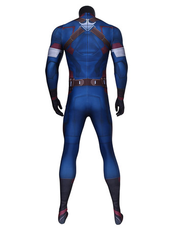 マーベルコミックマーベルのアベンジャーズキャプテンアメリカコスプレコスチュームフィルムライクラスパンデックスキャットスーツ
