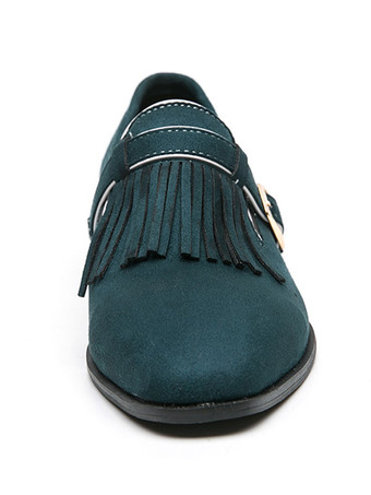 メンズ モンク ローファー シューズ ストラップ 調節可能 アートワーク ラウンドトゥ ポリエステル メンズ ローファー シューズ