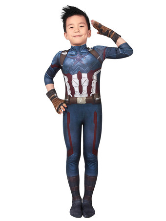 マーベルのアベンジャーズキャプテン・アメリカコスプレ衣装キャットスーツ手袋