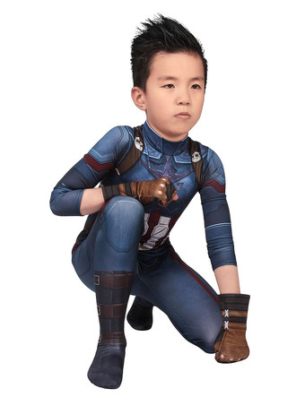 マーベルのアベンジャーズキャプテン・アメリカコスプレ衣装キャットスーツ手袋